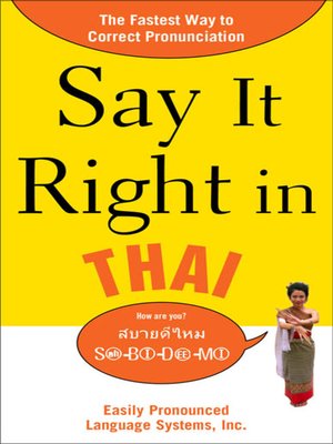 cover image of Say It Right in Thai